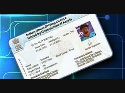 indian driving license smart card